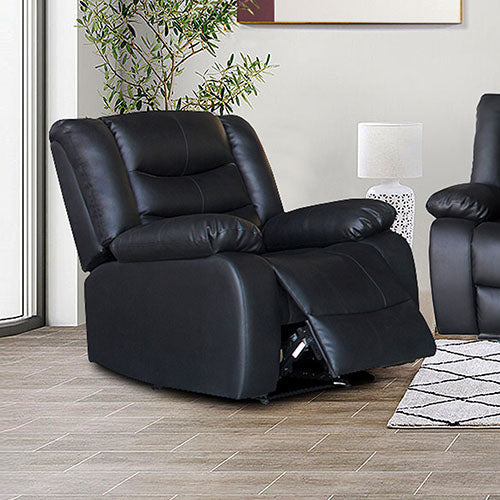 Fantasy Recliner Pu Leather 1R Black - Furniture > Bar Stools & Chairs > Massage Chairs