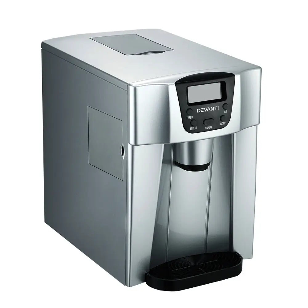 2l Portable Ice Cuber Maker & Water Dispenser - Silver