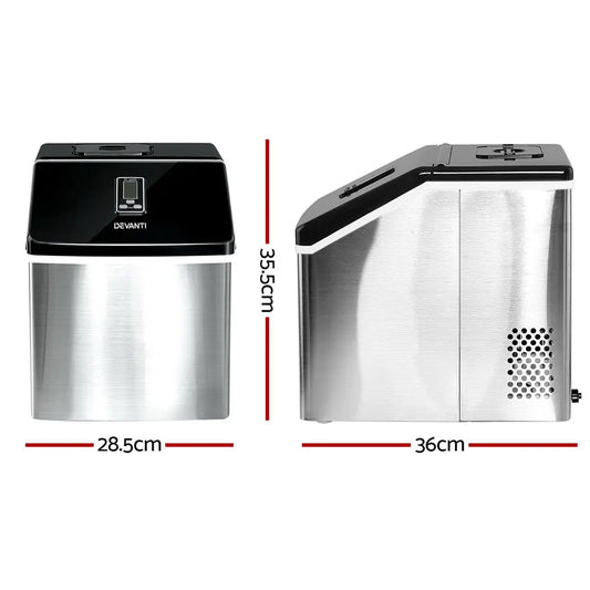 3.2l Portable Ice Cube Maker Cold Commercial Machine Stainless Steel
