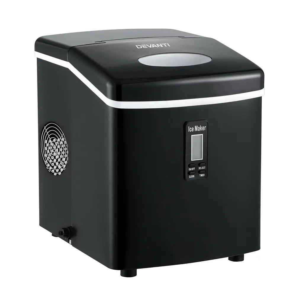 3.2l Portable Ice Cube Maker Machine Benchtop Counter Black