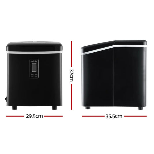 3.2l Portable Ice Cube Maker Machine Benchtop Counter Black