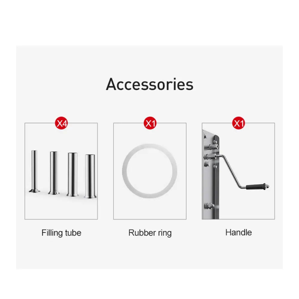 3l Manual Vertical Sausage Filler - Stainless Stuffer Meat Press Machine