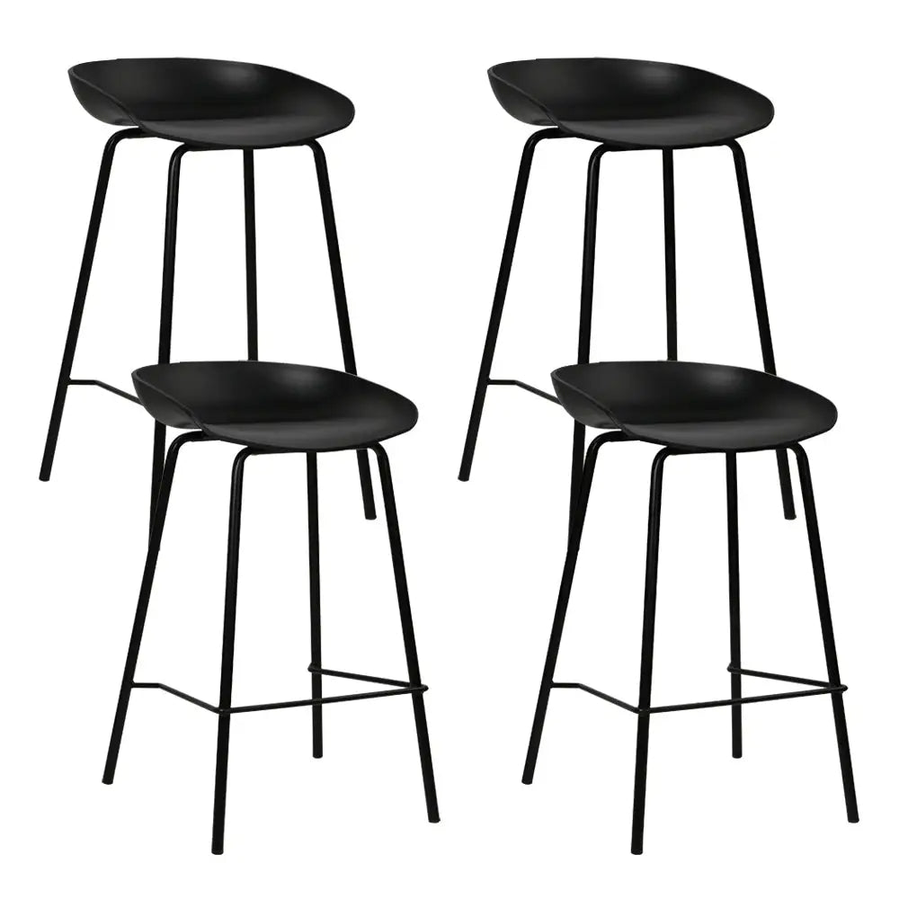 4x Bar Stools Kitchen Counter Metal