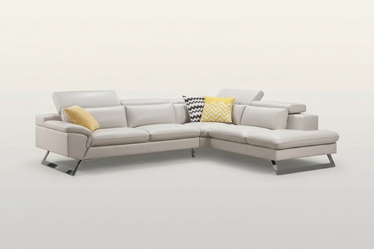 5 Seater Lounge Cream Colour Leatherette Corner Sofa Couch with Chaise