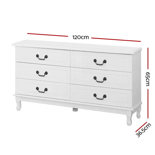 6 Chest of Drawers - Kubi White