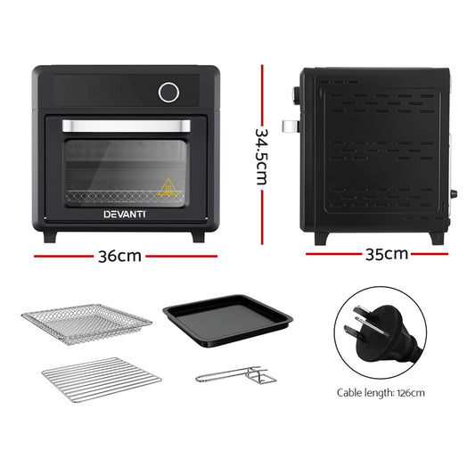Devanti Air Fryer 20L LCD Fryers Oven Appliances > Kitchen Appliances