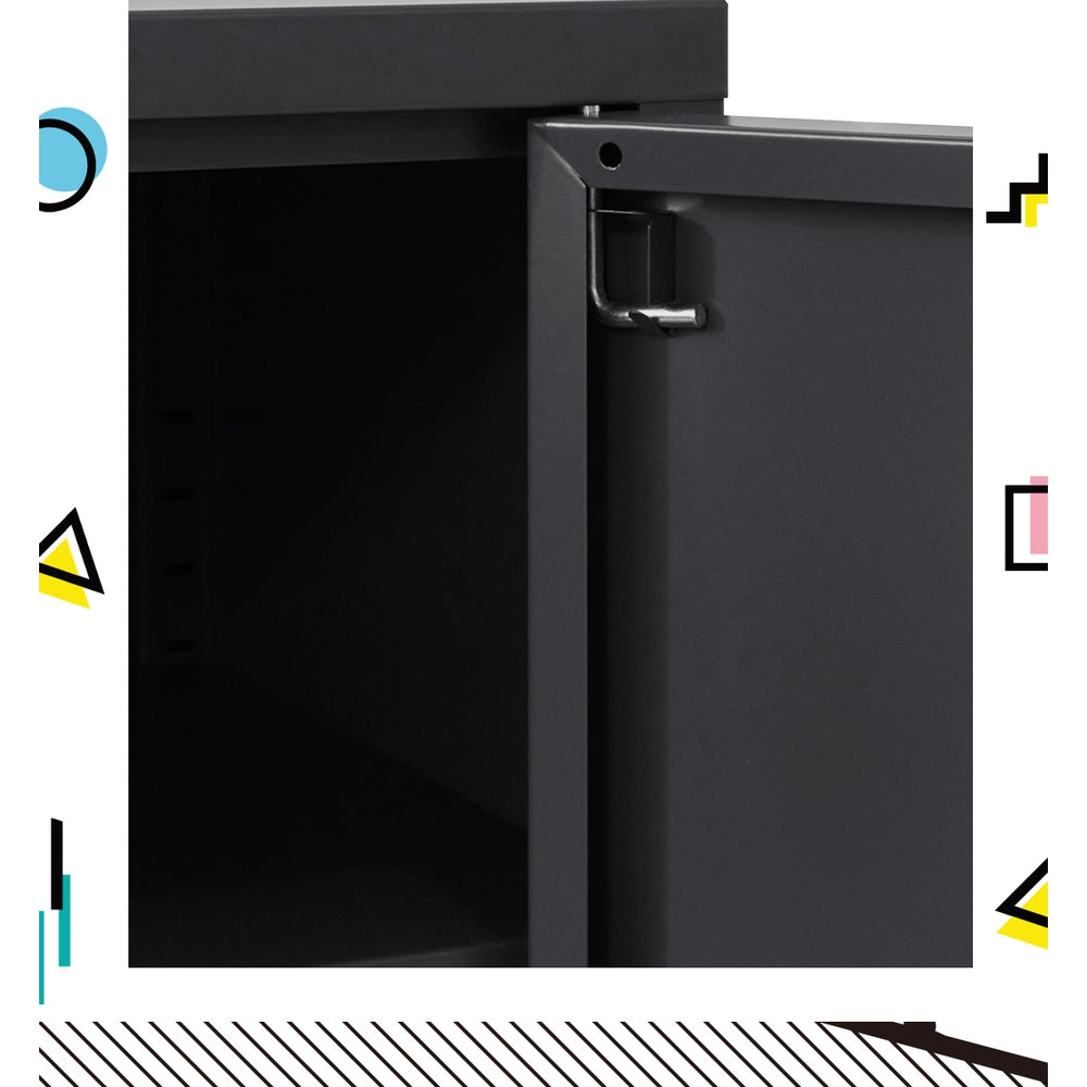 ArtissIn Buffet Sideboard Metal Cabinet BASE Charcoal Furniture > Living Room