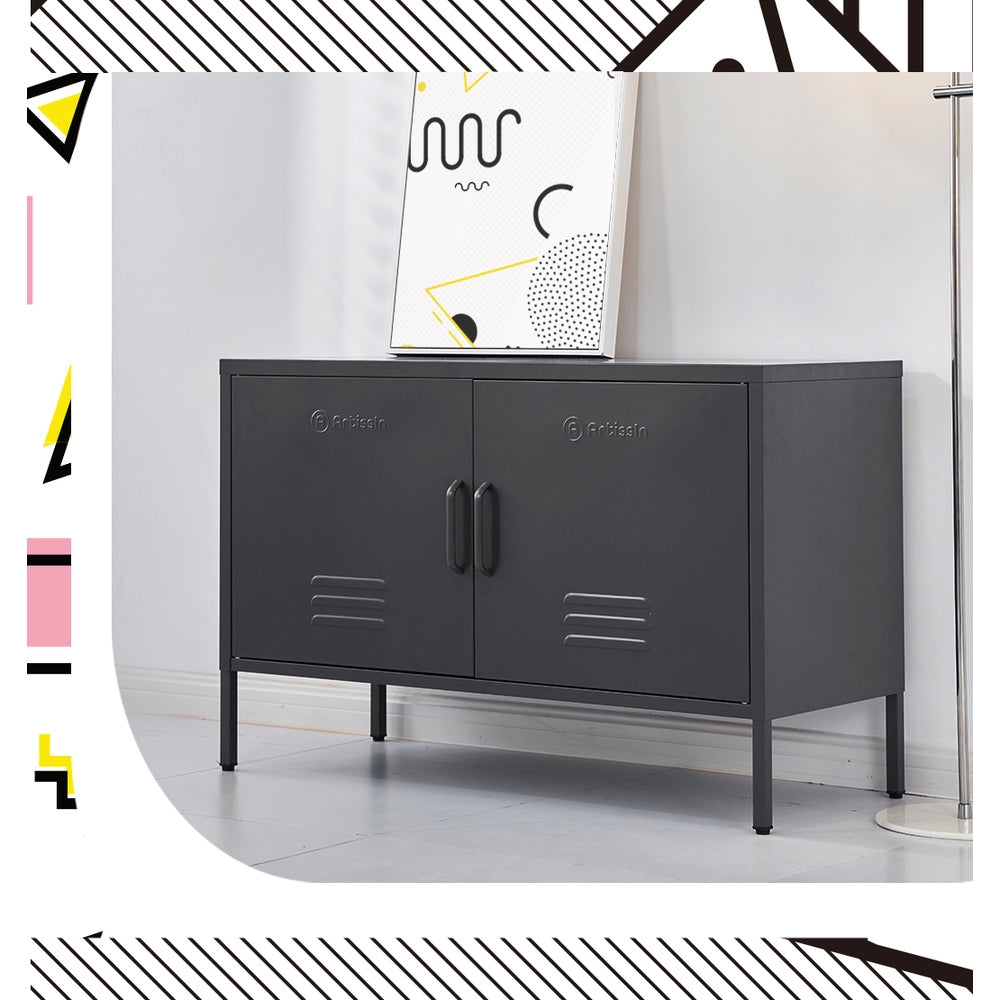 ArtissIn Buffet Sideboard Metal Cabinet BASE Charcoal Furniture > Living Room