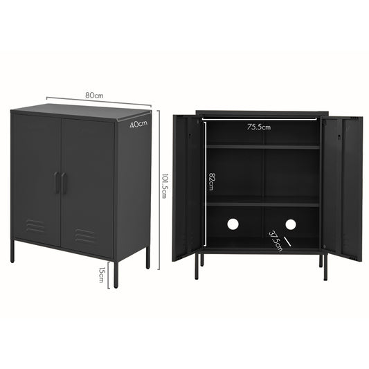In Buffet Sideboard Metal Cabinet - SWEETHEART Charcoal - Furniture > Living Room