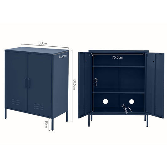 In Buffet Sideboard Metal Cabinet - SWEETHEART Blue - Furniture > Living Room