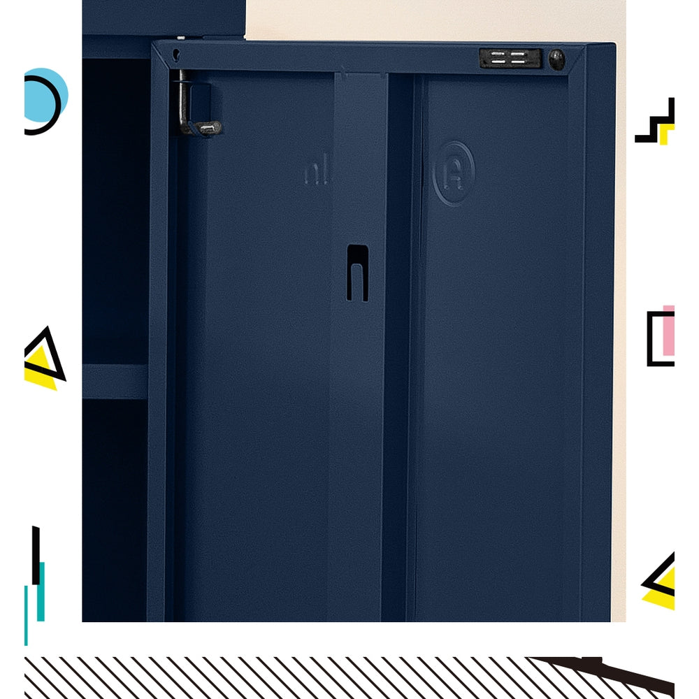 ArtissIn Buffet Sideboard Metal Cabinet SWEETHEART Blue Furniture > Living Room