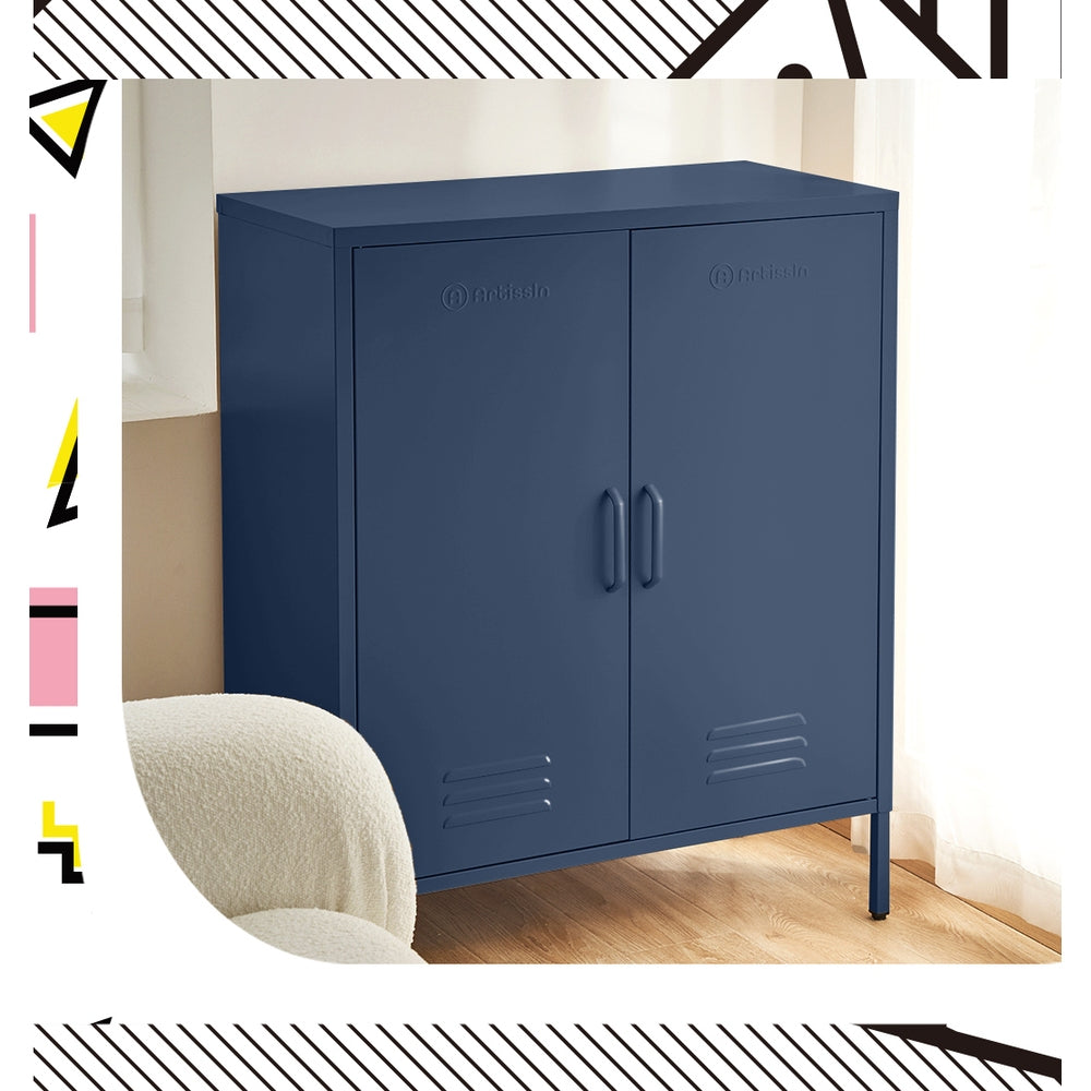 ArtissIn Buffet Sideboard Metal Cabinet SWEETHEART Blue Furniture > Living Room