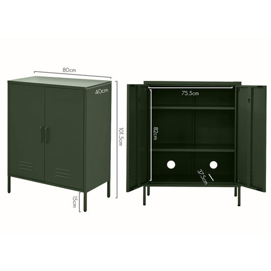 In Buffet Sideboard Metal Cabinet - SWEETHEART Green - Furniture > Living Room