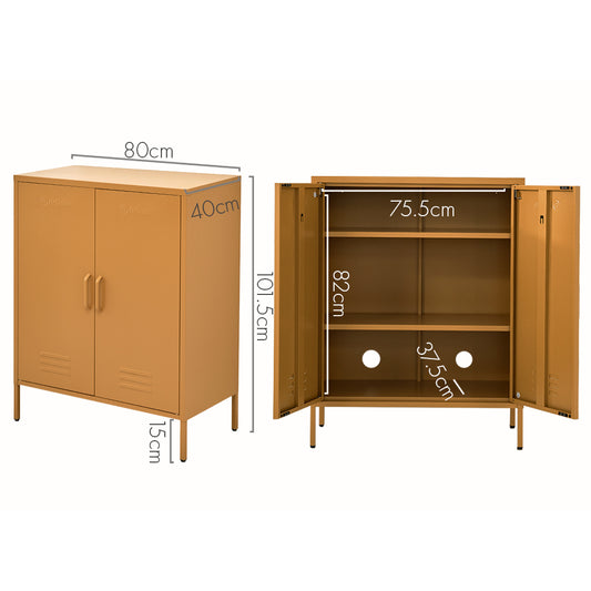 In Buffet Sideboard Metal Cabinet - SWEETHEART Yellow - Furniture > Living Room