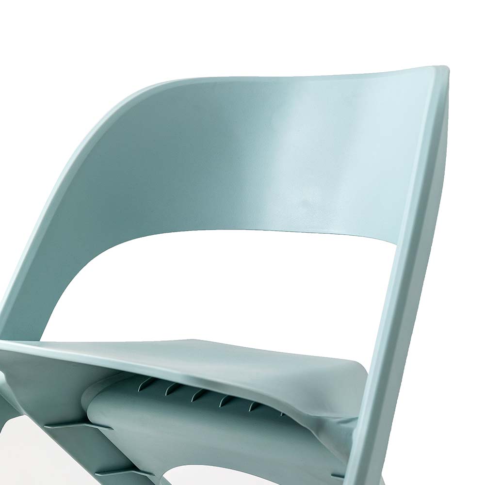 In Set of 4 Dining Chairs Office Cafe Lounge Seat Stackable Plastic Leisure Chairs Blue