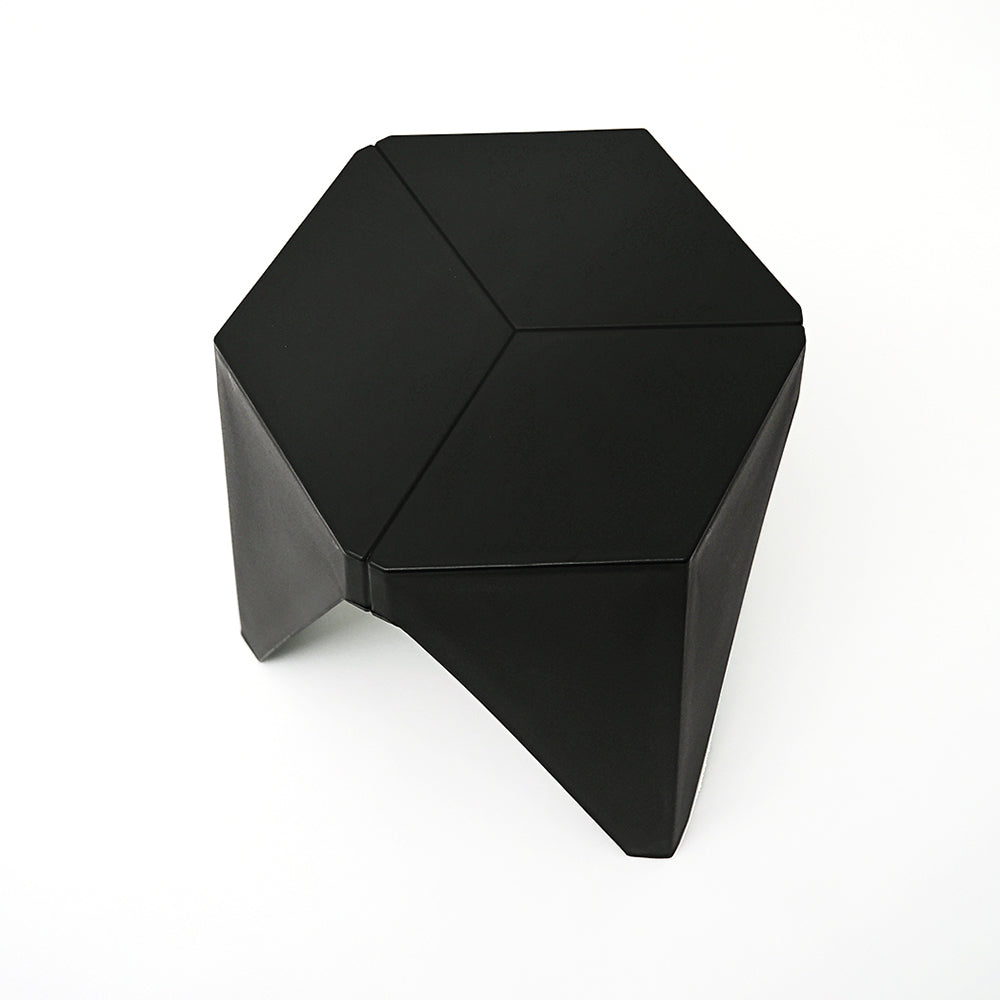 ArtissIn 2x Bar Stools Puzzle Plastic Foot Stool Black Furniture > Bar Stools & Chairs