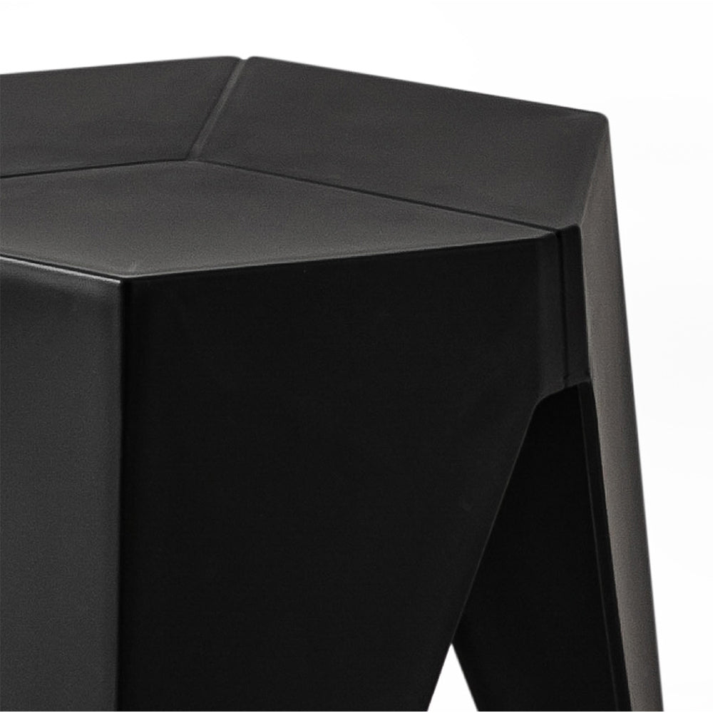 ArtissIn 2x Bar Stools Puzzle Plastic Foot Stool Black Furniture > Bar Stools & Chairs