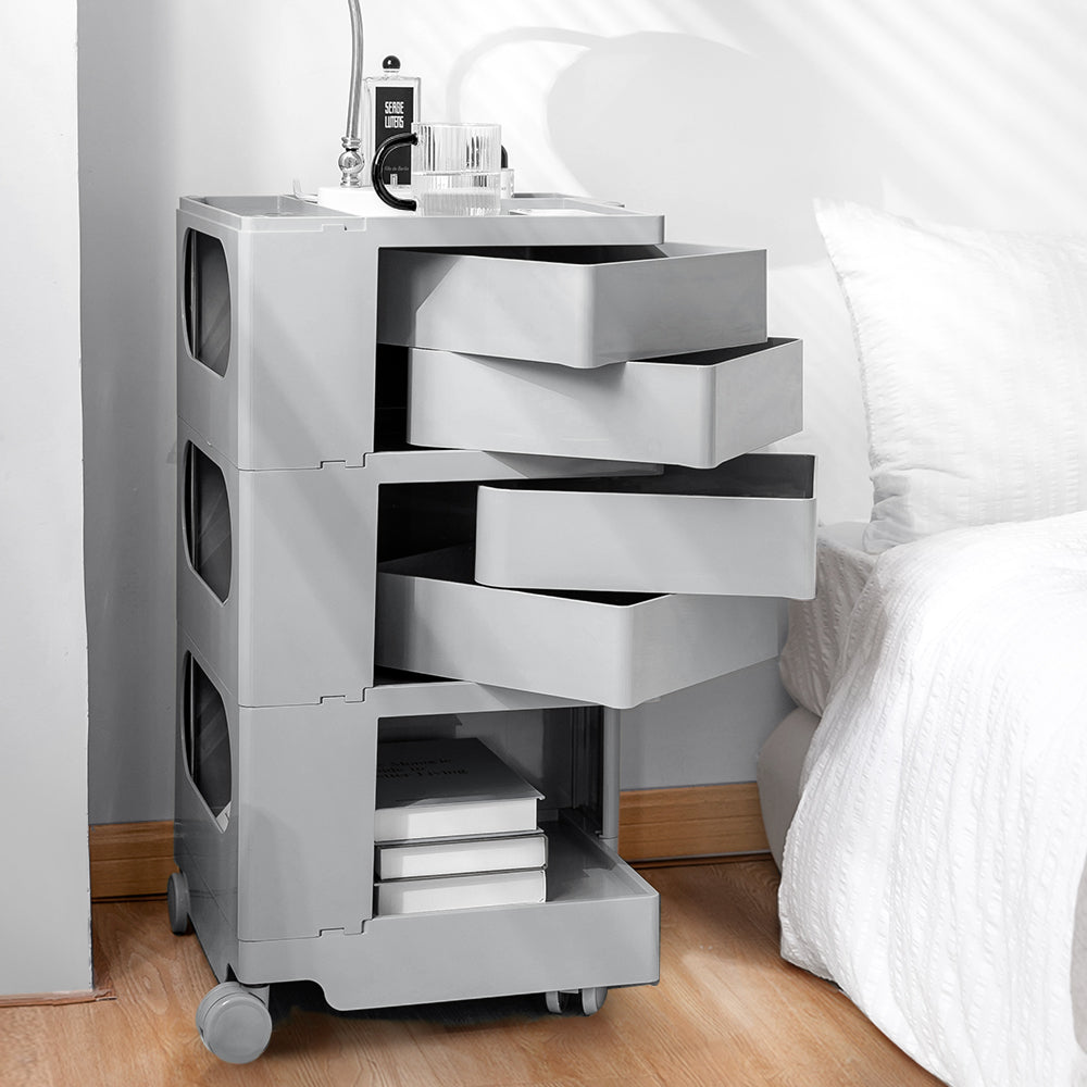 ArtissIn Storage Trolley Bedide Table 5 Tier Cart Boby Replica Grey Furniture > Living Room