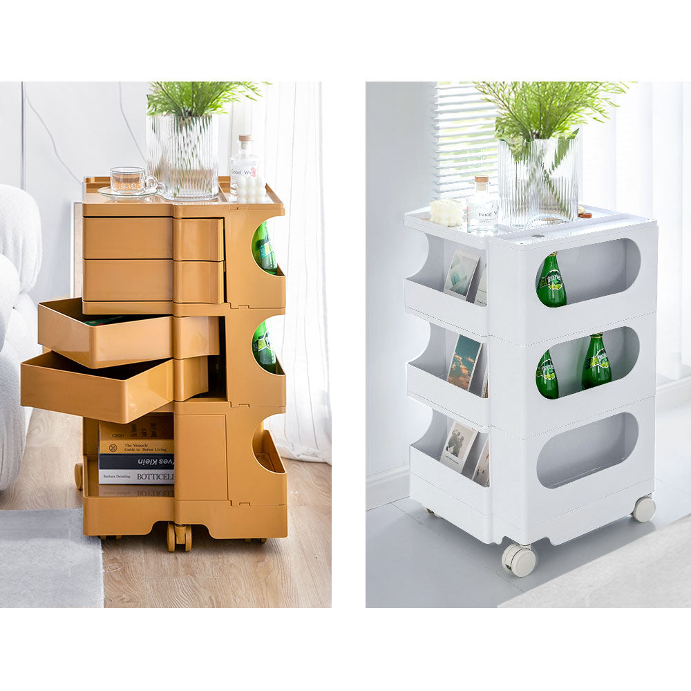 ArtissIn Storage Trolley Bedide Table 5 Tier Cart Boby Replica Pink Furniture > Living Room