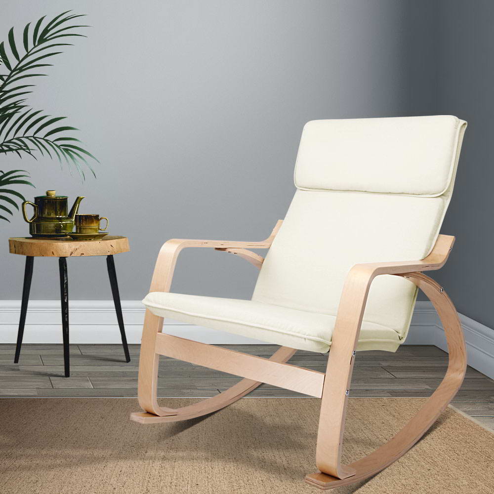Artiss Rocking Armchair Nursing Bentwood Aero - Furniture > Bar Stools & Chairs > Arm Chairs & Recliners