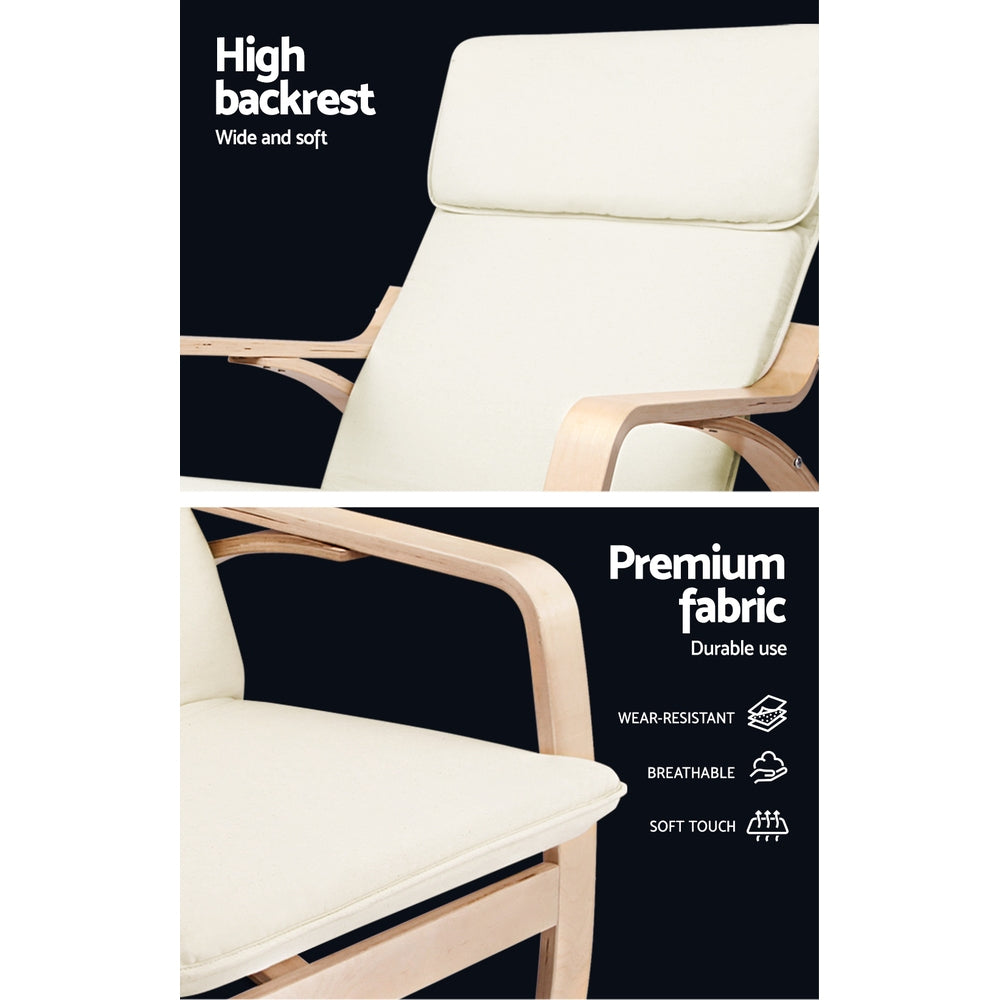 Artiss Rocking Armchair Nursing Bentwood Aero - Furniture > Bar Stools & Chairs > Arm Chairs & Recliners