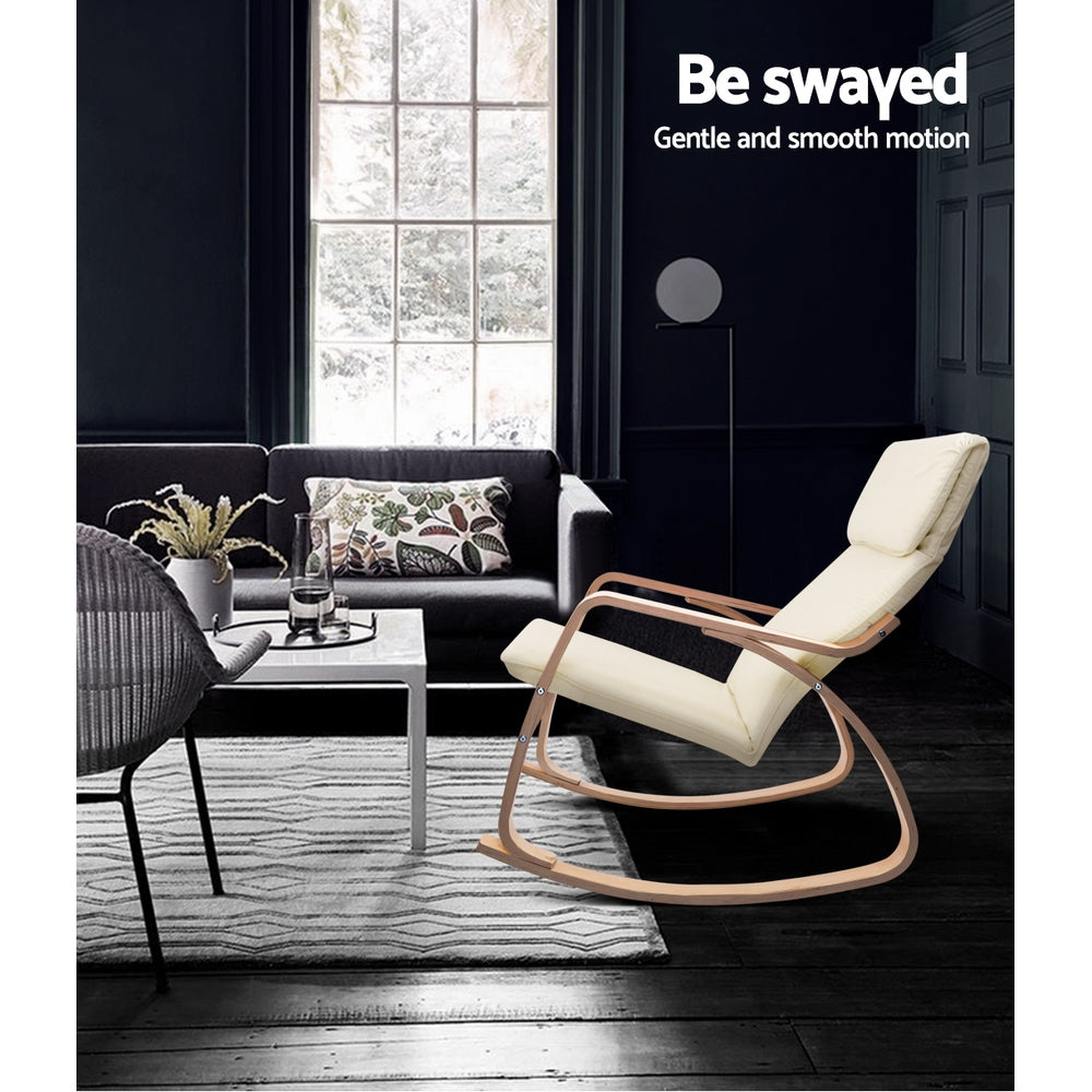 Artiss Rocking Armchair Nursing Bentwood Aero - Furniture > Bar Stools & Chairs > Arm Chairs & Recliners