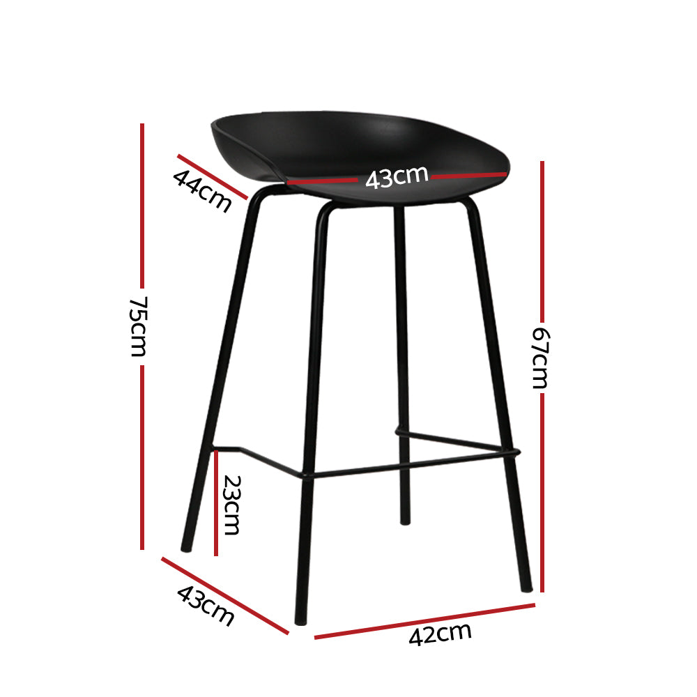 Artiss 4x Bar Stools Kitchen Counter Stools Metal - Furniture > Bar Stools & Chairs > Table & Bar Stools