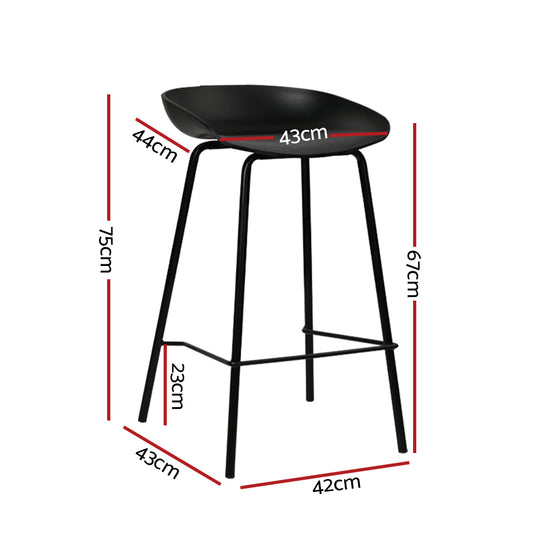 4x Bar Stools Kitchen Counter Stools Metal - Furniture > Bar Stools & Chairs > Table & Bar Stools
