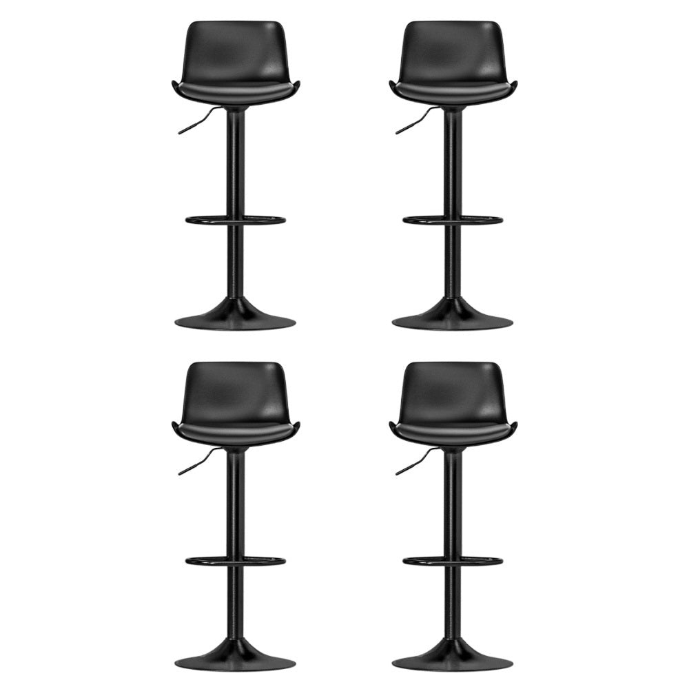 Artiss 4x Bar Stools Padded Seat Gas Lift Black - Furniture > Bar Stools & Chairs > Massage Chairs