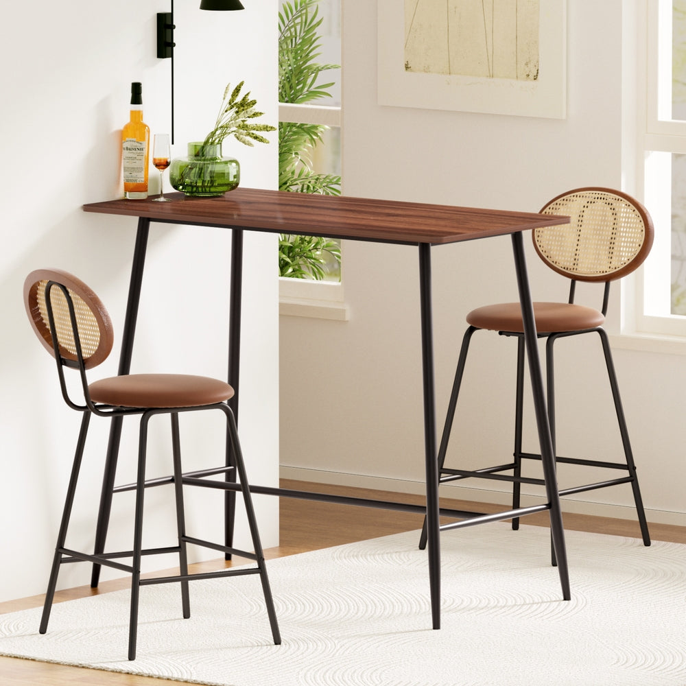 Artiss Bar Table Stools Set Dining Desk Industrial Kitchen Chairs Cafe Pub - Furniture > Bar Stools & Chairs > Table &