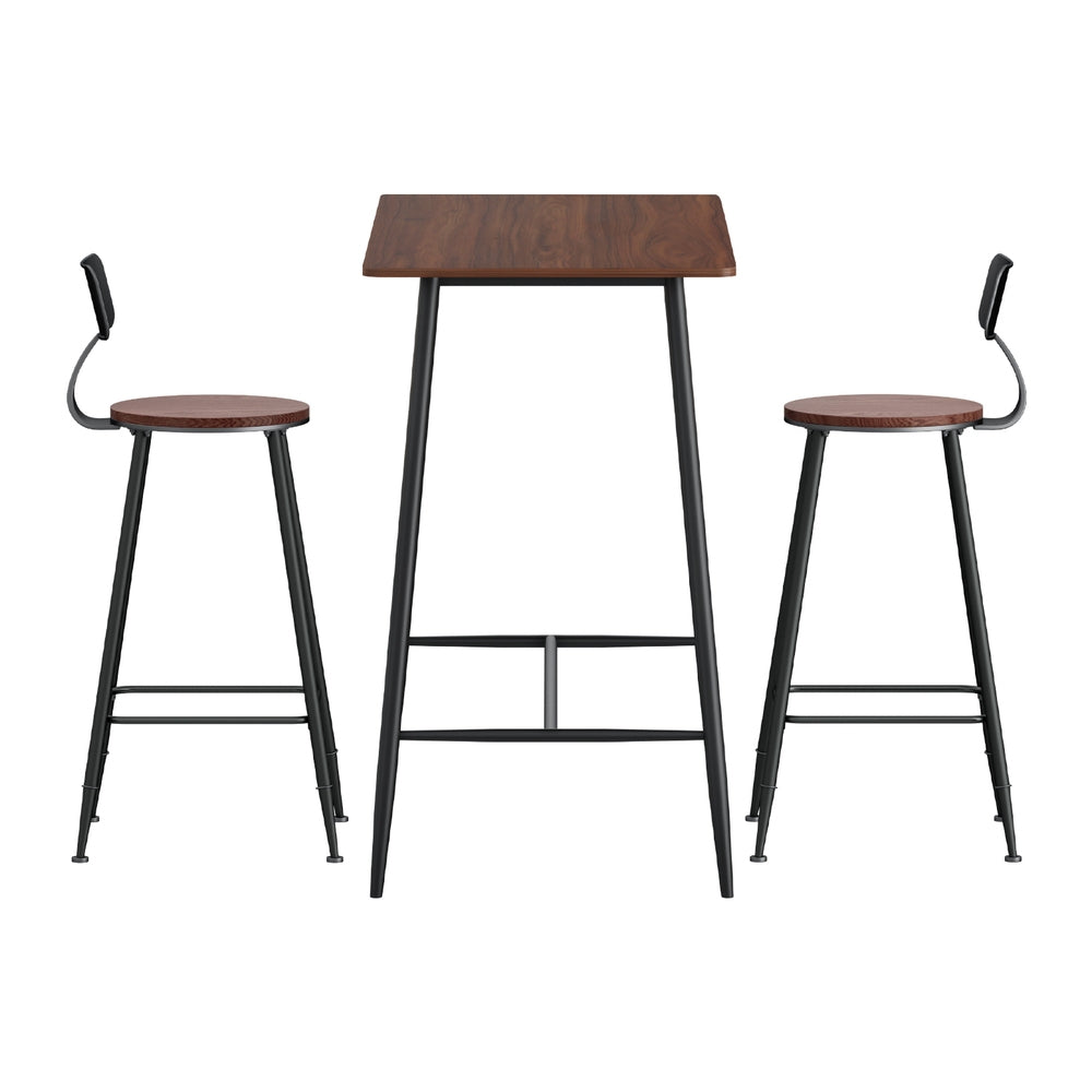 Artiss Bar Table and Stools Set Dining Desk Kitchen Chairs Cafe Pub - Furniture > Bar Stools & Chairs > Table & Bar