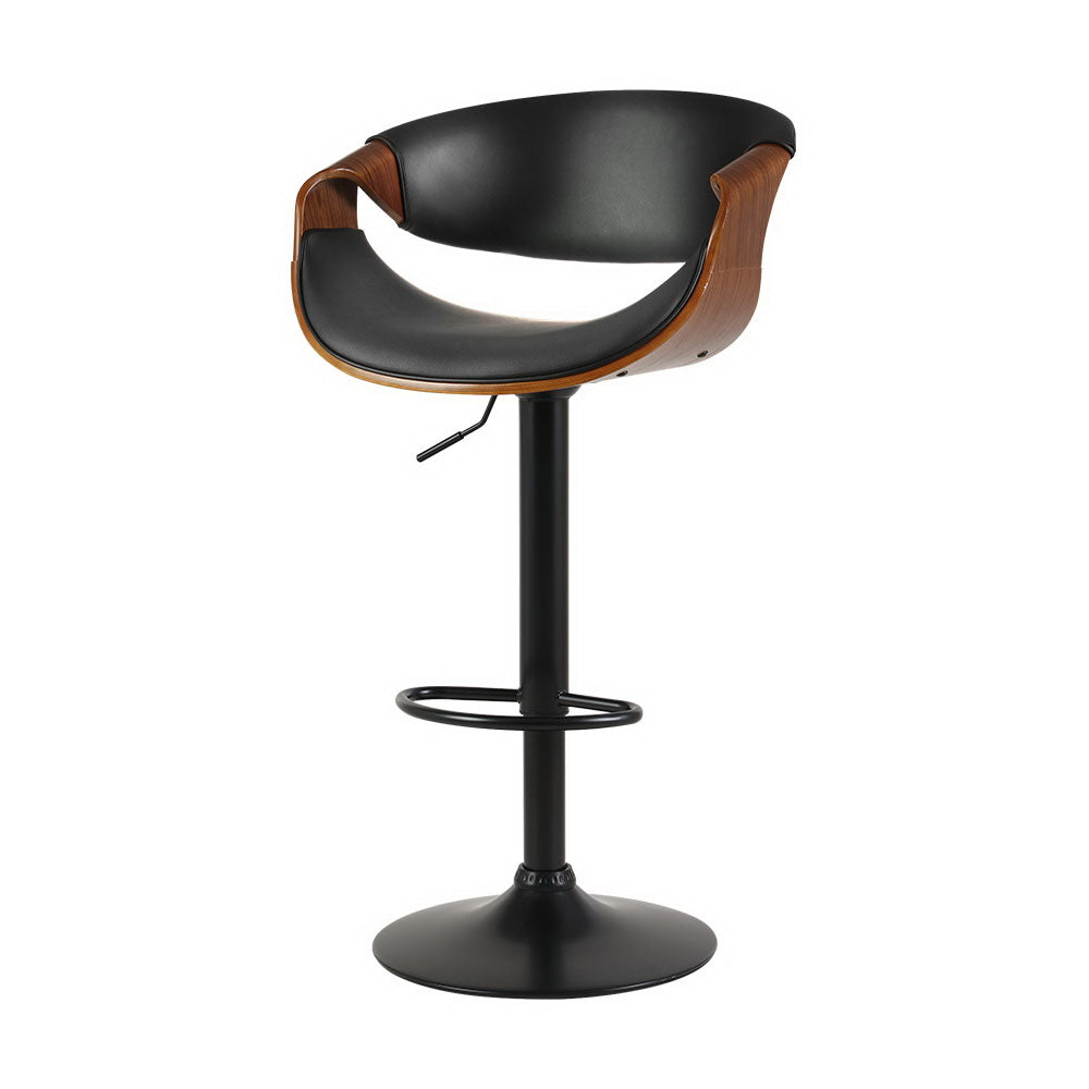 Artiss Bar Stools Gas Lift Leather w/Armrest Furniture > Bar Stools & Chairs > Table & Bar Stools