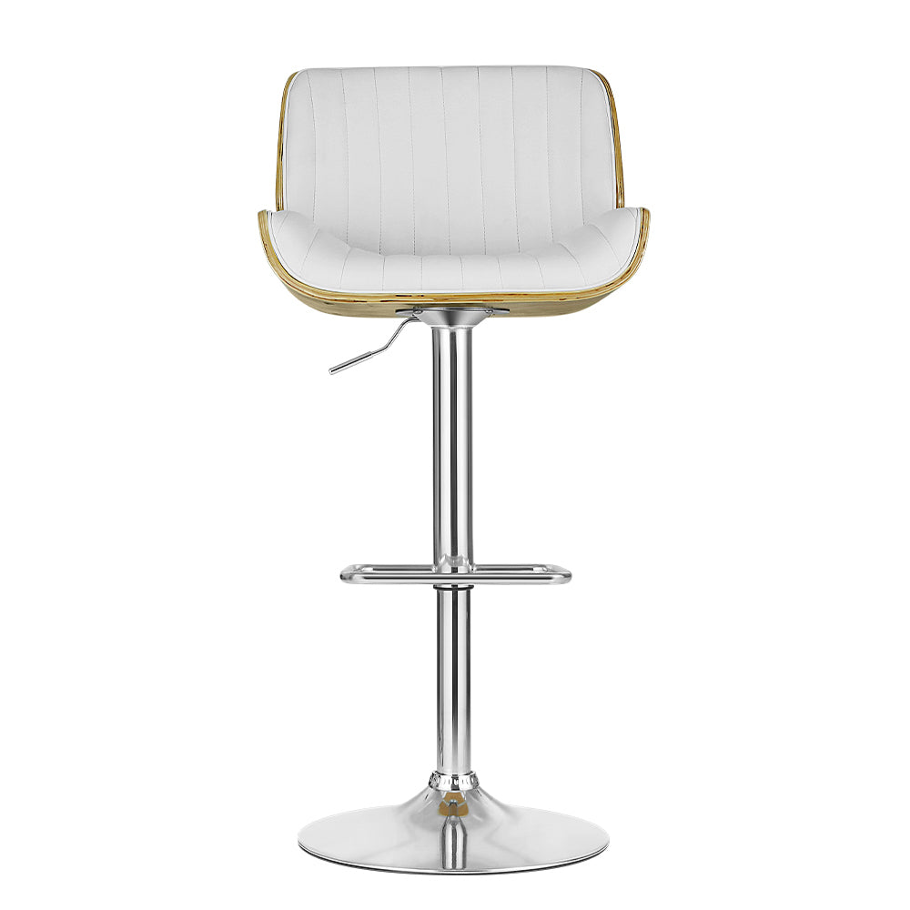Artiss Bar Stools Swivel Leather Chairs Wooden - Furniture > Bar Stools & Chairs > Table & Bar Stools