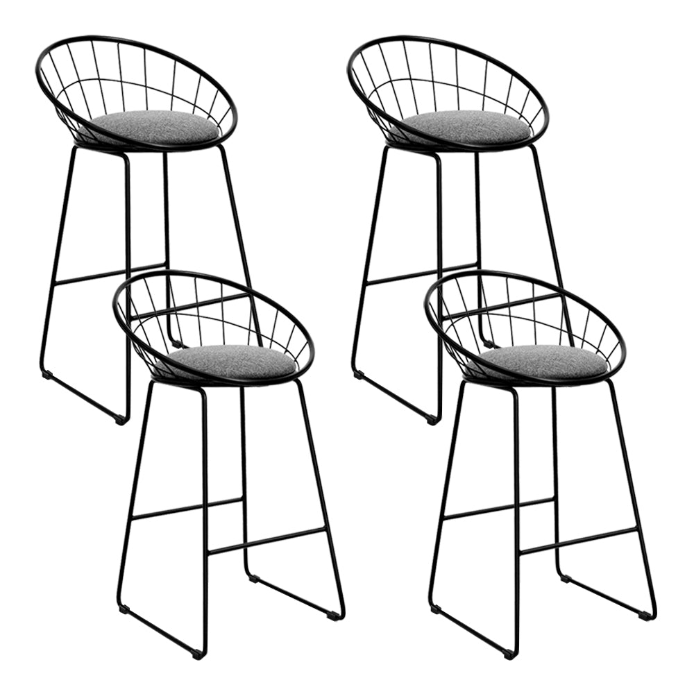 Artiss 4x Bar Stools Padded Seat Metal - Furniture > Bar Stools & Chairs > Table & Bar Stools