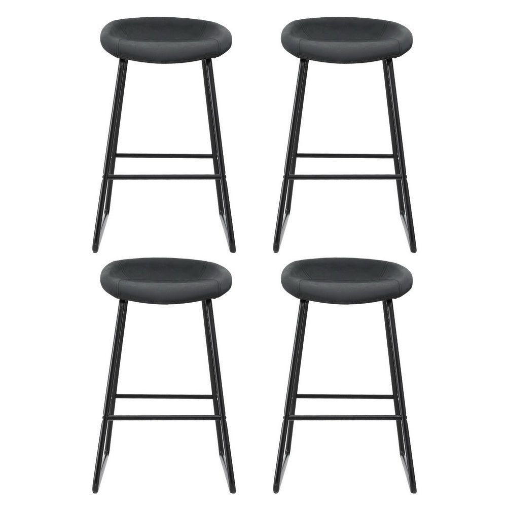 Artiss 4x Bar Stools Kitchen Dining Chairs Counter Stool PU Leather Metal Furniture > Bar Stools & Chairs > Table & Bar