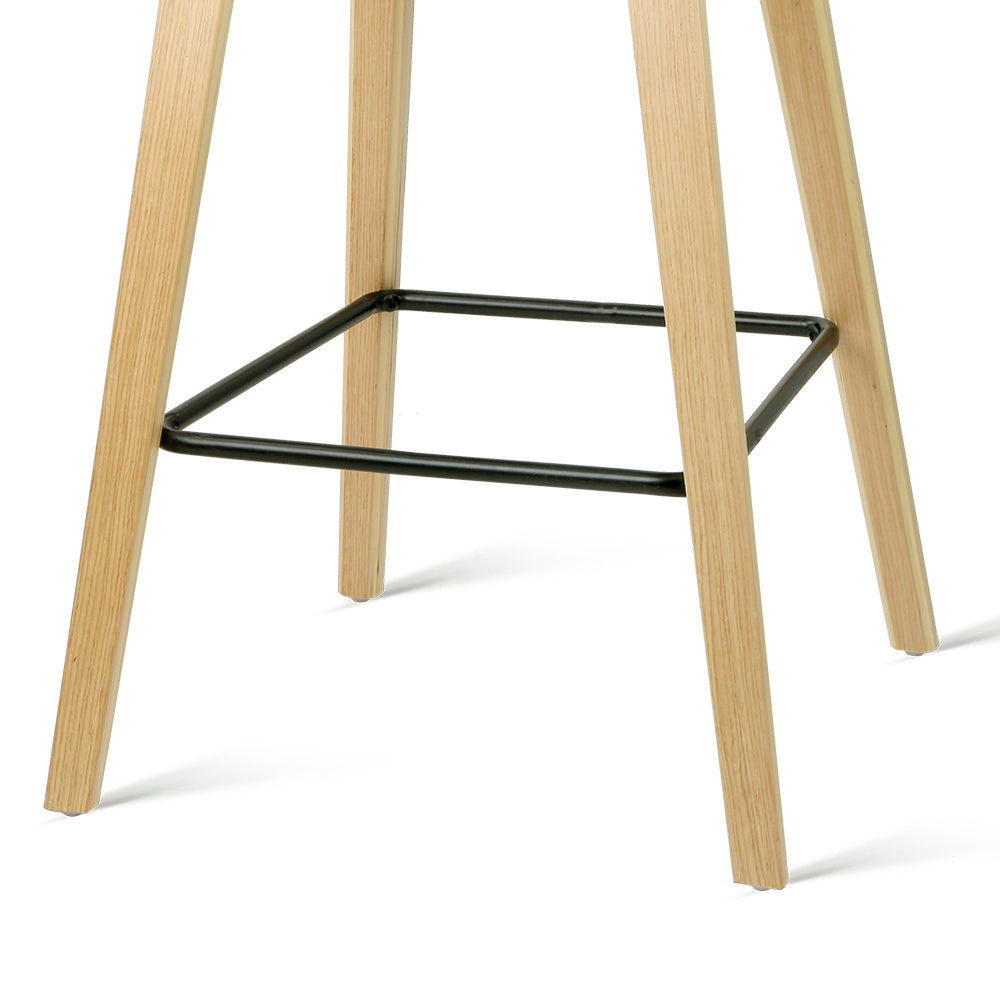 4x Artiss Bar Stools Kitchen Counter Stool Dining Chairs Wooden Black Furniture > Bar Stools & Chairs > Table & Bar
