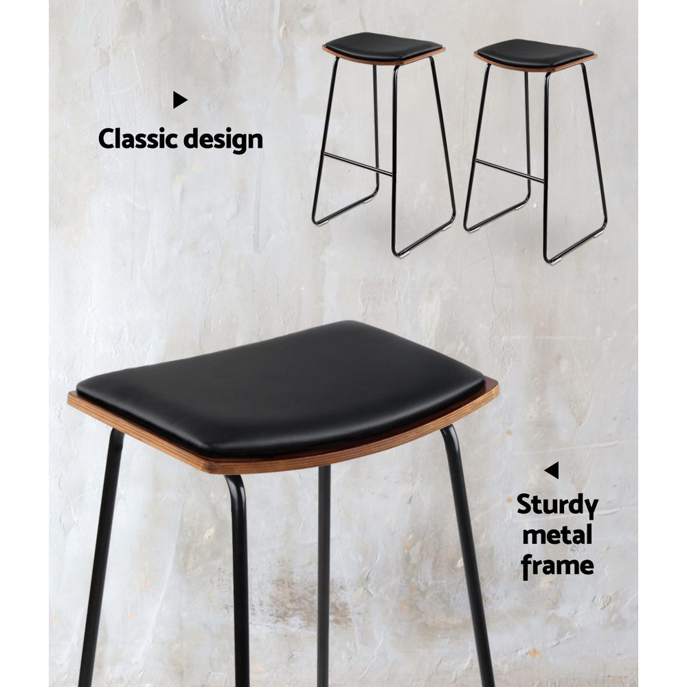 Artiss Bar Stools Kitchen Counter Stools Metal Chairs x2 Furniture > Bar Stools & Chairs