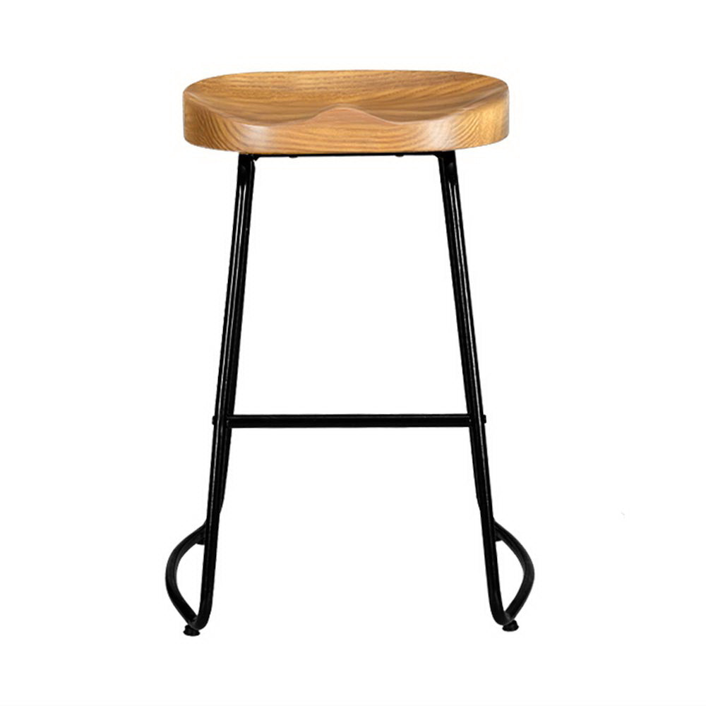 Artiss 4x Bar Stools Tractor Seat 65cm Wooden Furniture > Bar Stools & Chairs > Table & Bar Stools