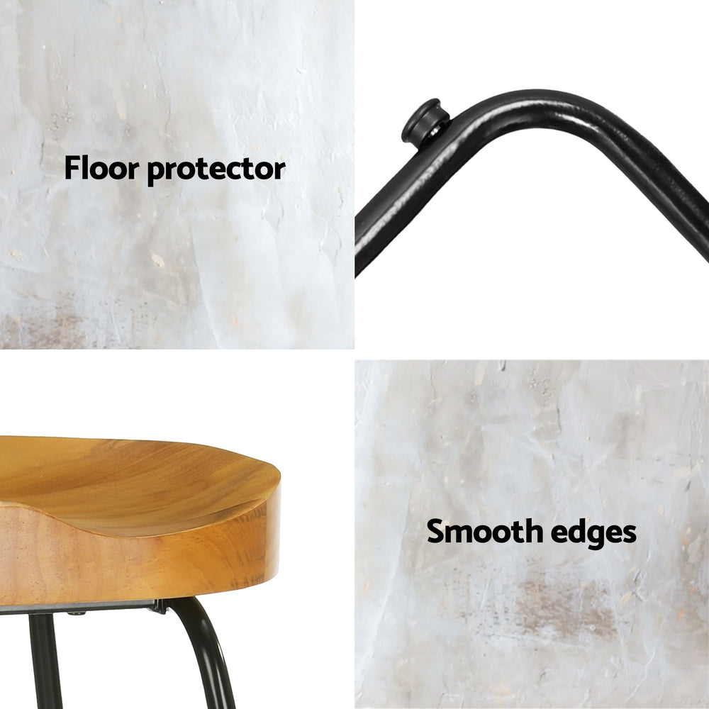 Artiss 4x Bar Stools Tractor Seat 65cm Wooden Furniture > Bar Stools & Chairs > Table & Bar Stools