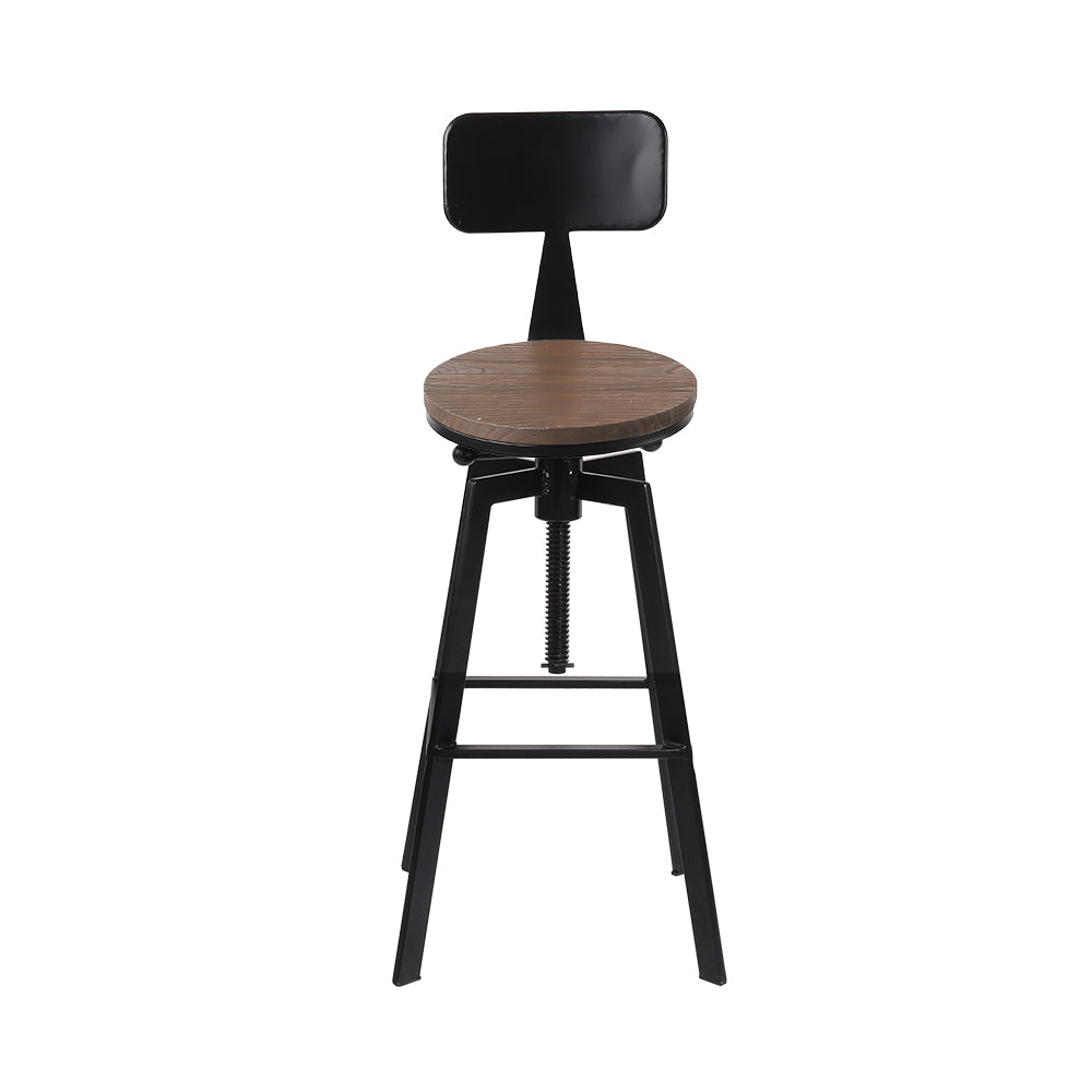 Artiss Bar Stools Kitchen Counter Chairs Vintage Metal Chairs x2 Furniture > Bar Stools & Chairs
