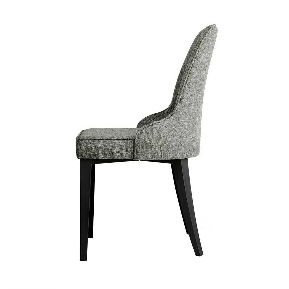 Artiss Dining Chairs Set of 2 Linen Fabric Grey Furniture > Dining > Dining Set