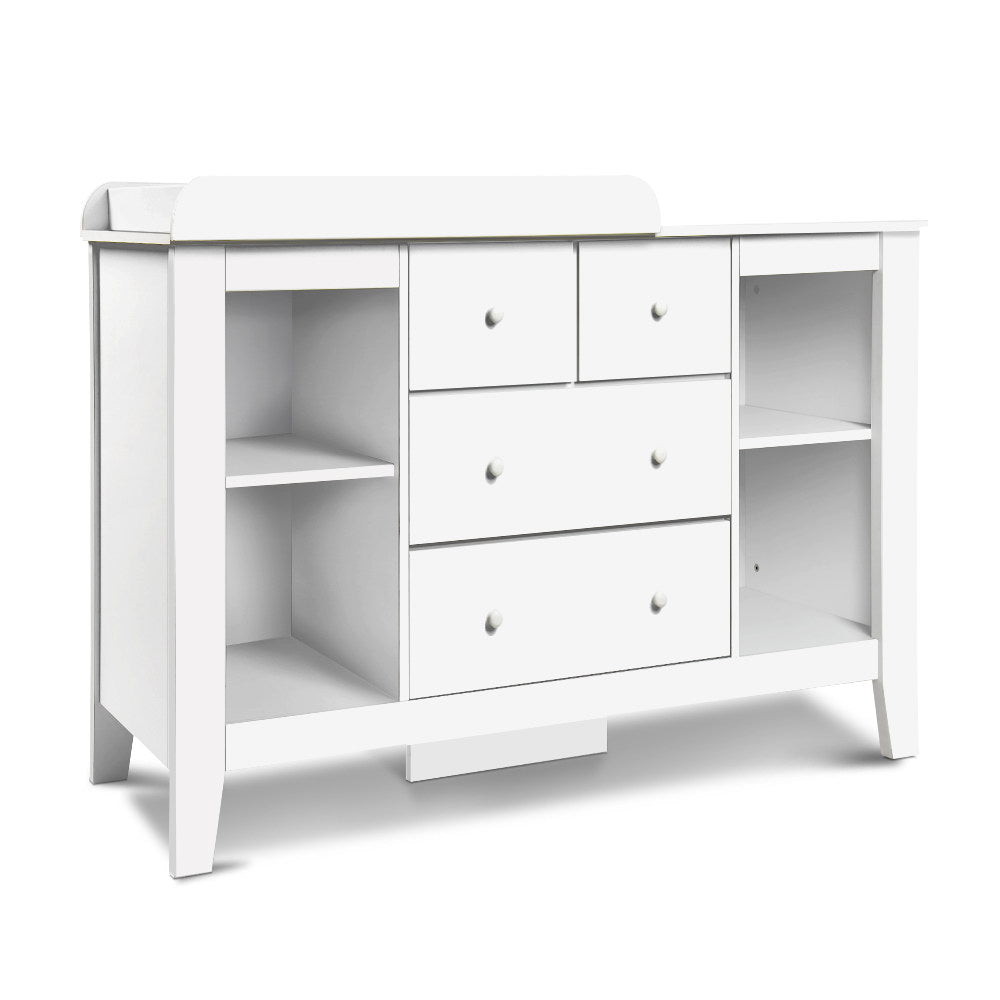 Keezi Baby Changing Table Diaper Station Drawers Chest Cabinet Nursery Furniture Baby & Kids > Kid’s Furniture >