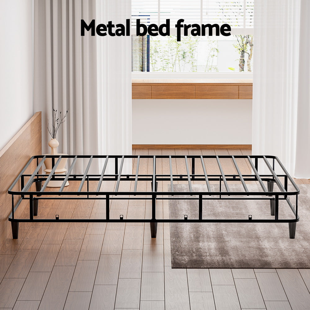 Artiss Bed Frame King Size Metal Grey MASON - Furniture > Bedroom > Beds & Bed Frames