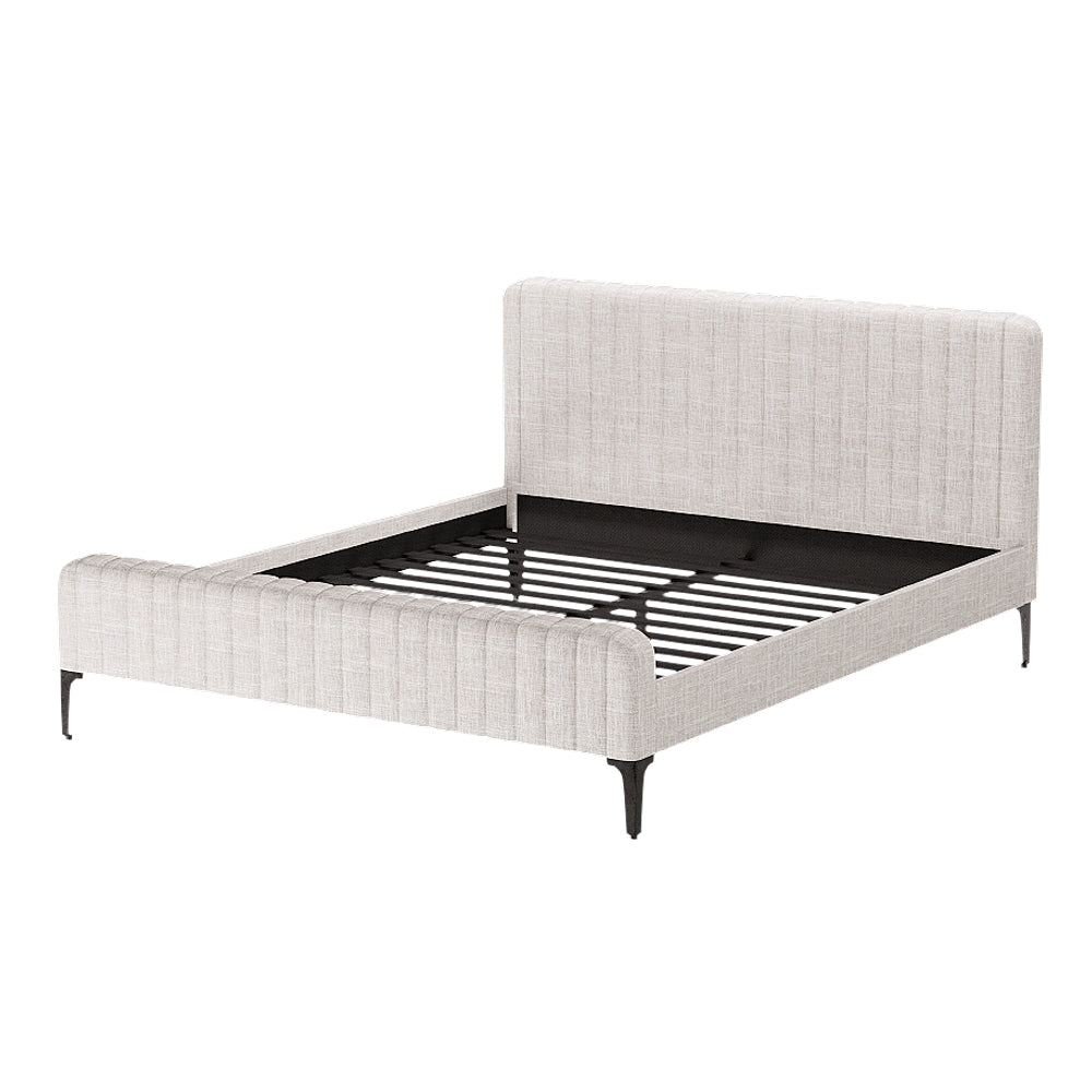 Artiss Bed Frame King Size Beige AMMY - Furniture > Bedroom > Beds & Bed Frames