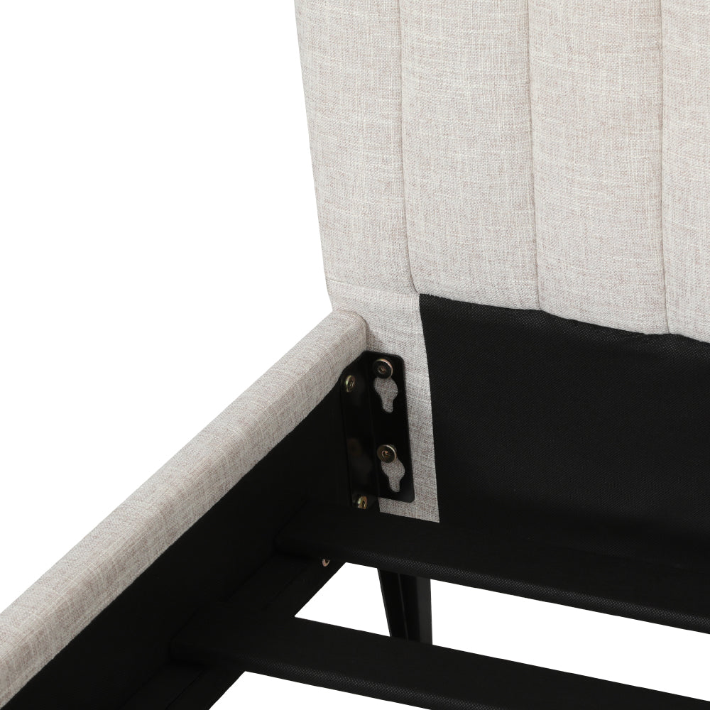 Artiss Bed Frame King Size Beige AMMY - Furniture > Bedroom > Beds & Bed Frames