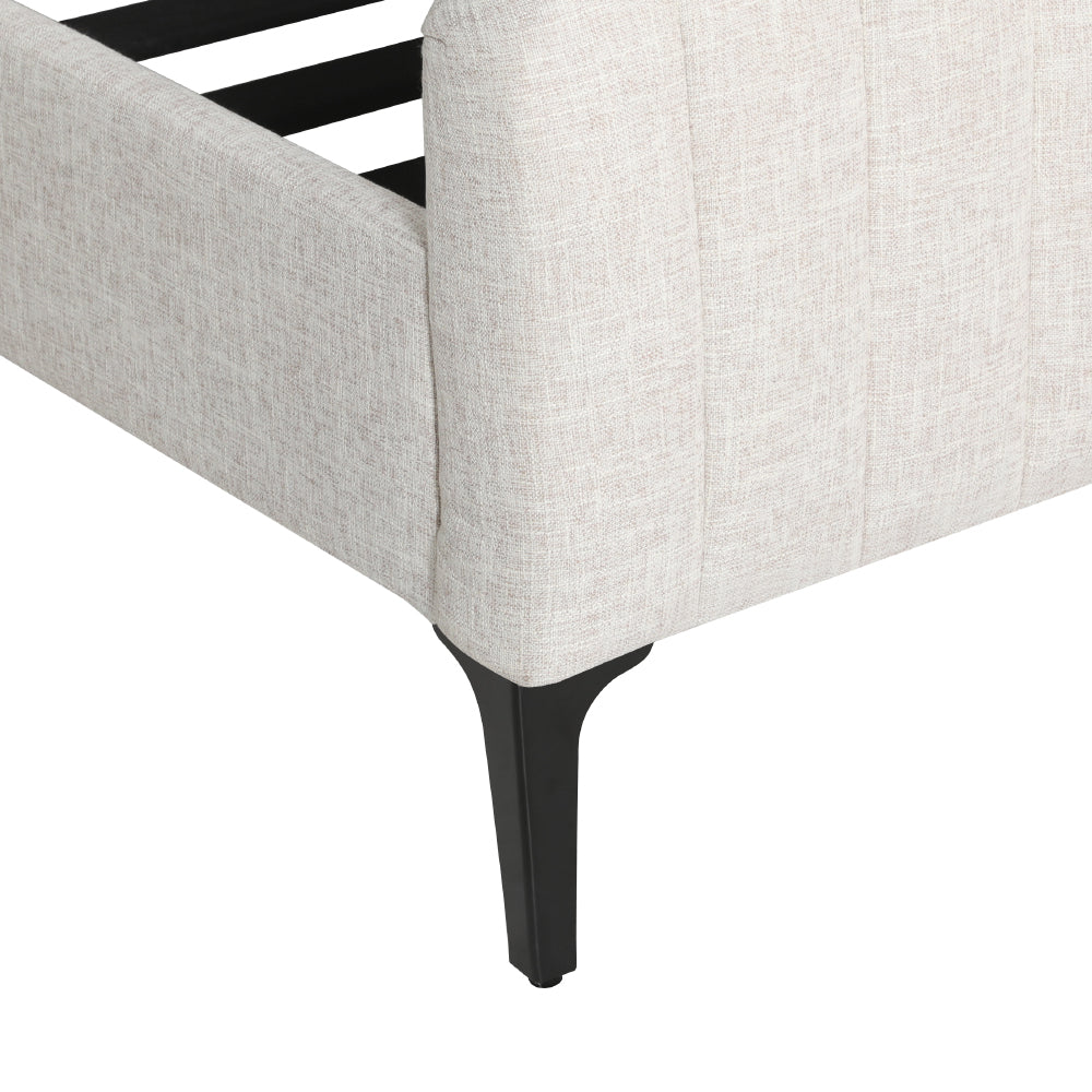 Artiss Bed Frame King Size Beige AMMY - Furniture > Bedroom > Beds & Bed Frames