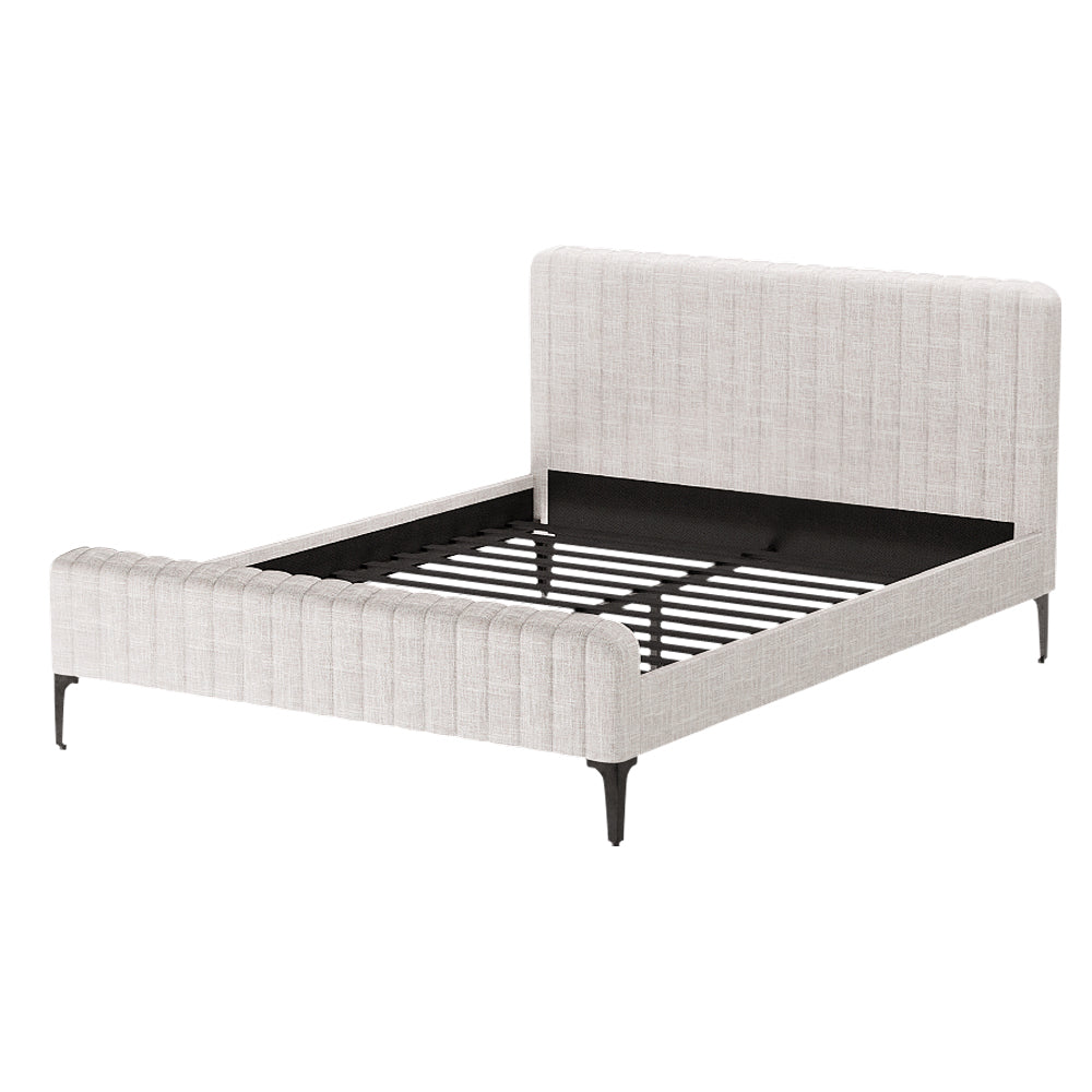 Artiss Bed Frame Queen Size Beige AMMY - Furniture > Bedroom > Beds & Bed Frames