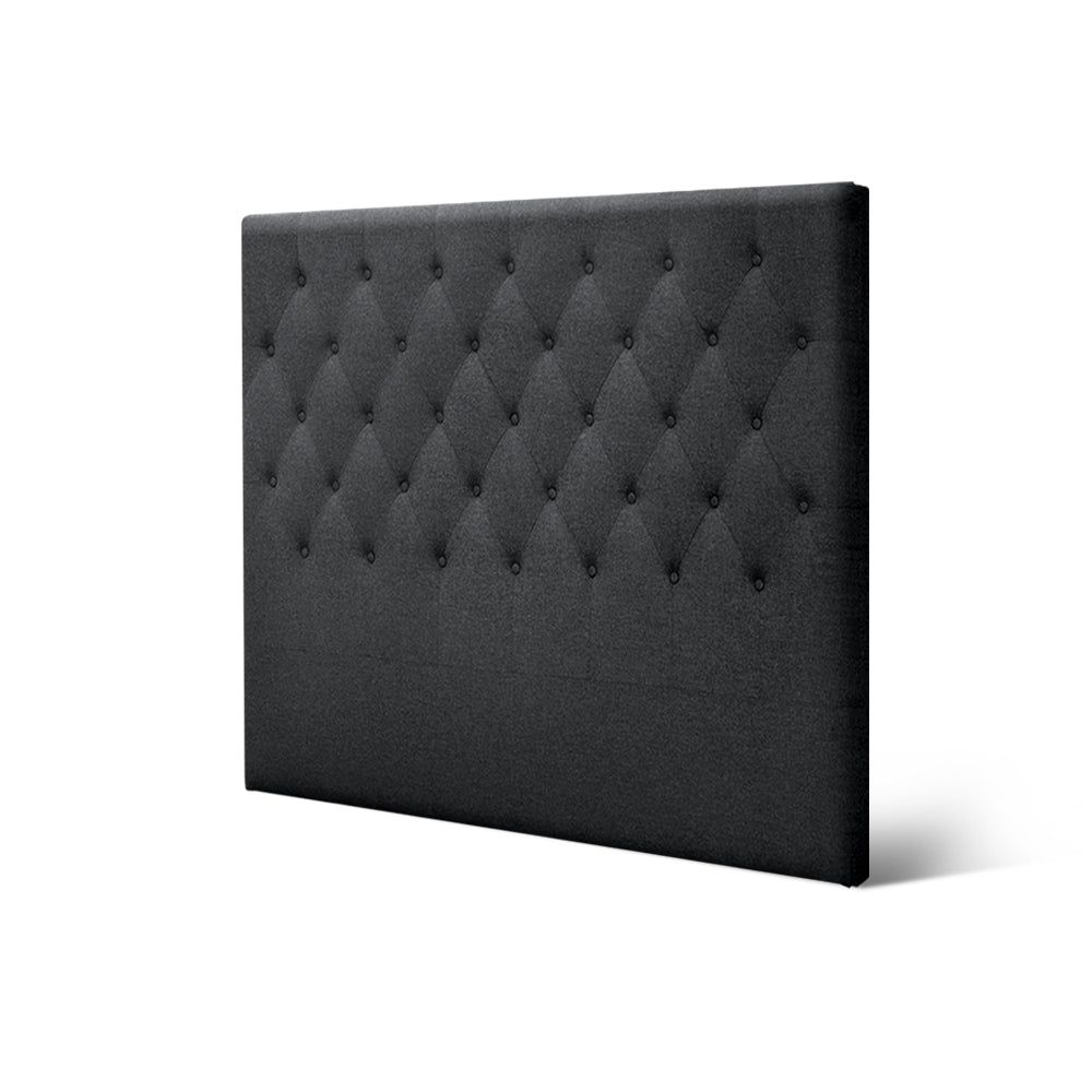 Artiss Bed Head Headboard Double Size Fabric - CAPPI Charcoal - Furniture > Bedroom > Headboards