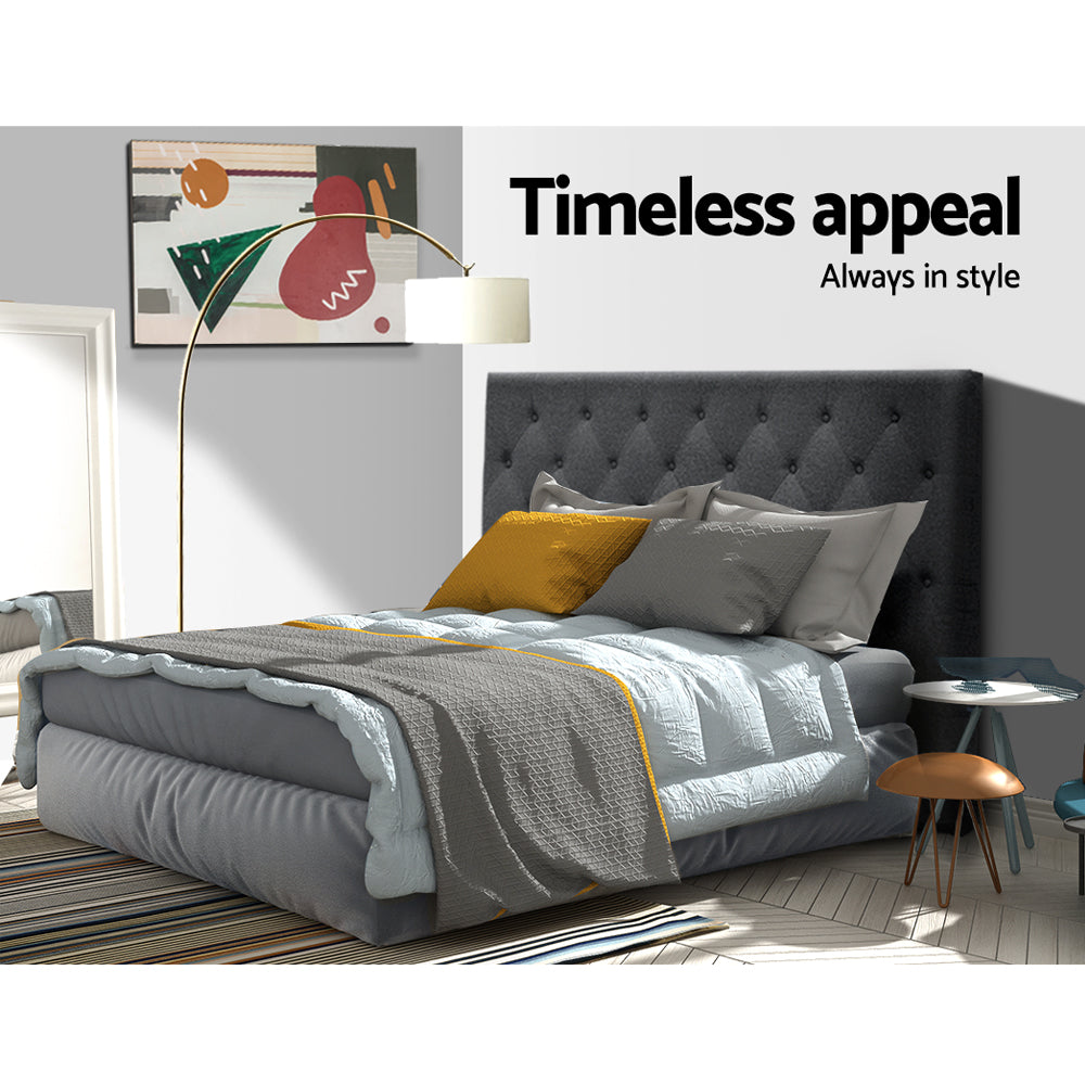 Artiss Bed Head Headboard Double Size Fabric - CAPPI Charcoal - Furniture > Bedroom > Headboards