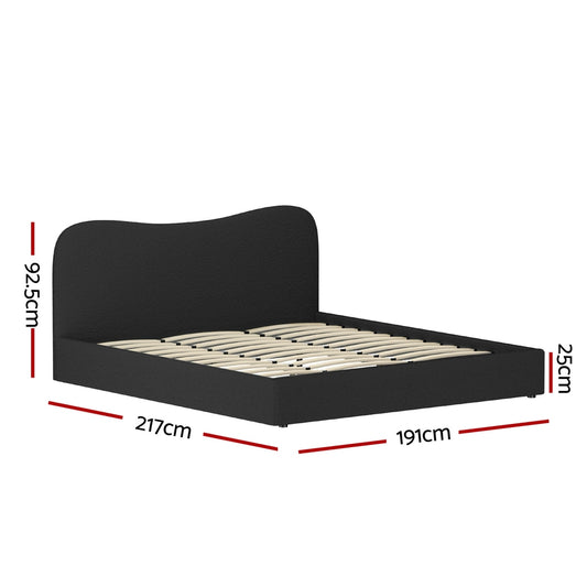 Artiss Bed Frame King Size Boucle DARA Furniture > Bedroom > Beds & Bed Frames